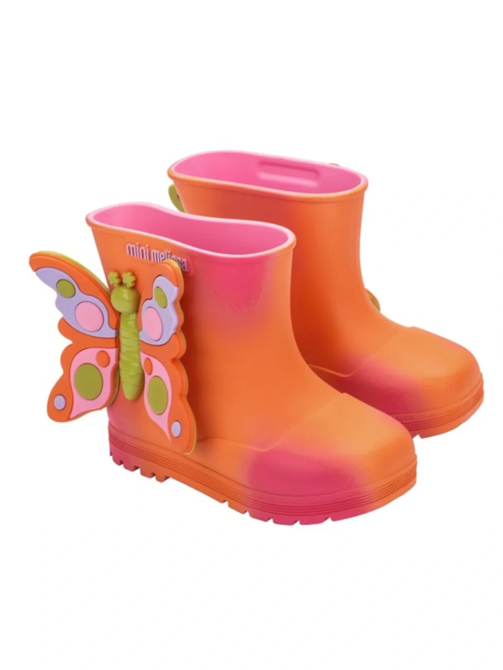Kids butterfly rain boots